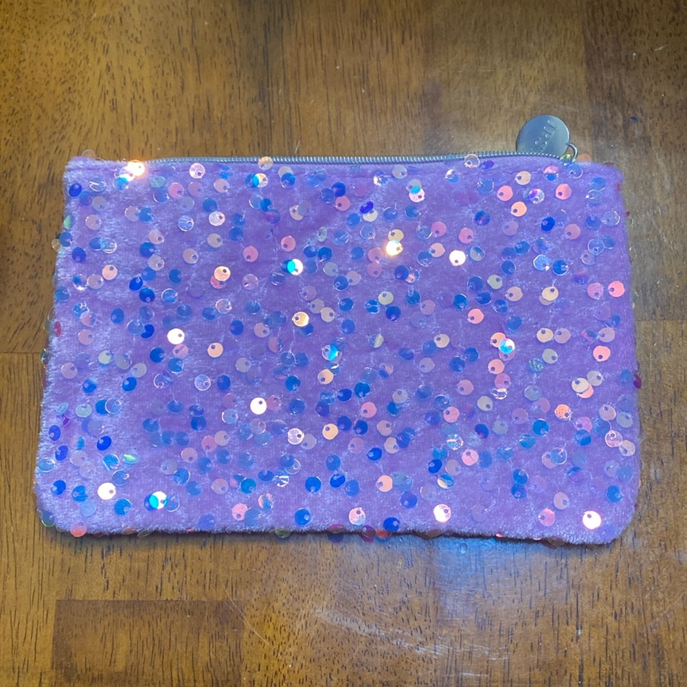Purple makeup bag